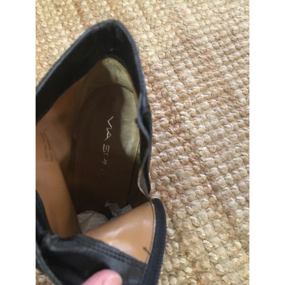 Via Spiga Black Leather Stiletto Booties, Worn 1x, Excellent, Timeless Style. - Picture 6 of 8